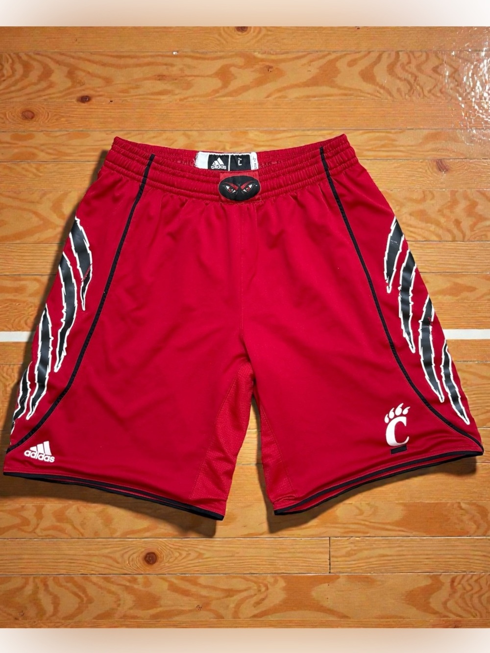 Vtg Y2K Adidas UC Bearcats Basketball Shorts University of Cincinnati L Large